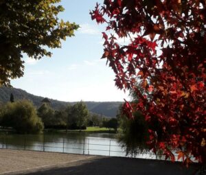 vue sur le lac de Caillac dans le LOT